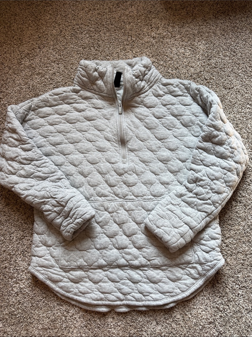 Gap Fit quilted grey sweater sz XS